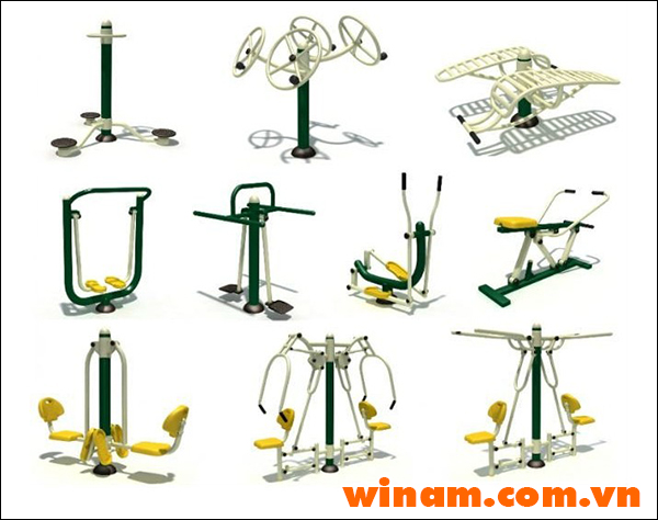 Hình ảnh một số thiết bị tập thể dục ngoài trời do Winam cung cấp