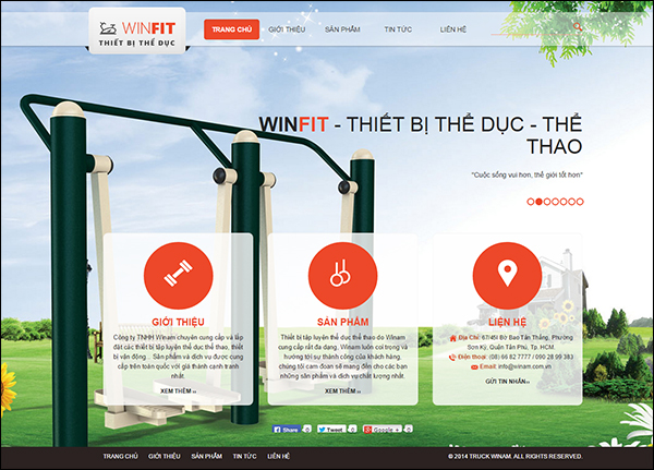 Winam ra mắt Website dành riêng cho nhóm sản phẩm Thiết bị tập thể dục - thể thao ngoài trời